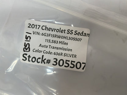 2017 Chevy SS Sedan Rear Trunk Deck Lid Bowtie Emblem Badge Logo OEM