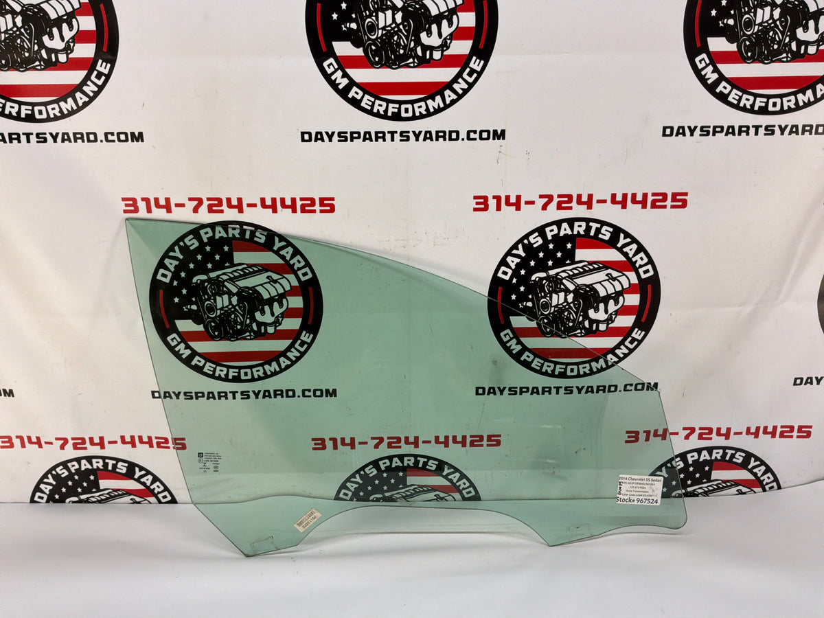 2014 Chevy SS Sedan RH Passenger Front Door Window Glass OEM