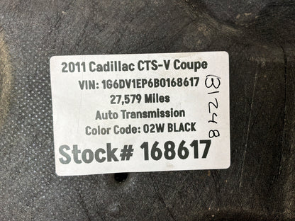 2011 Cadillac CTS-V Coupe Trunk Cargo Compartment Spare Tire Floor Cover Panel OEM