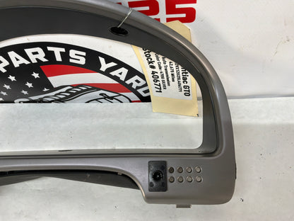 2005 Pontiac GTO Instrument Speedometer Gauge Cluster Bezel Trim Panel OEM