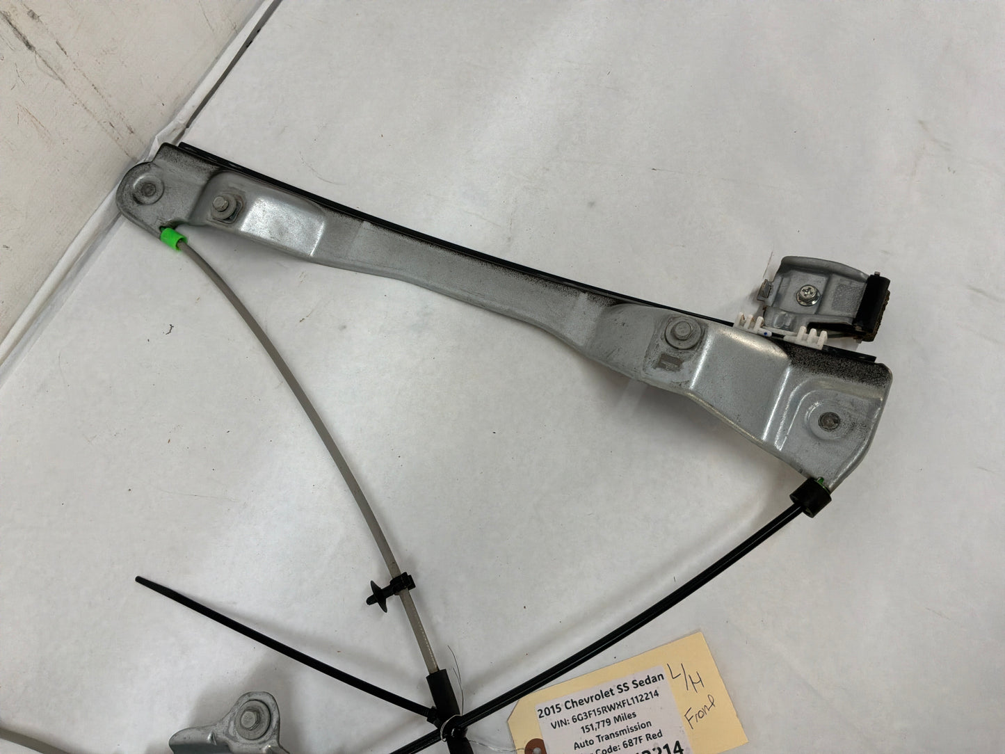 2015 Chevy SS Sedan LH Driver Front Window Regulator w/ Motor OEM