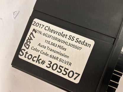 2017 Chevy SS Sedan Keyless Entry Control Module OEM
