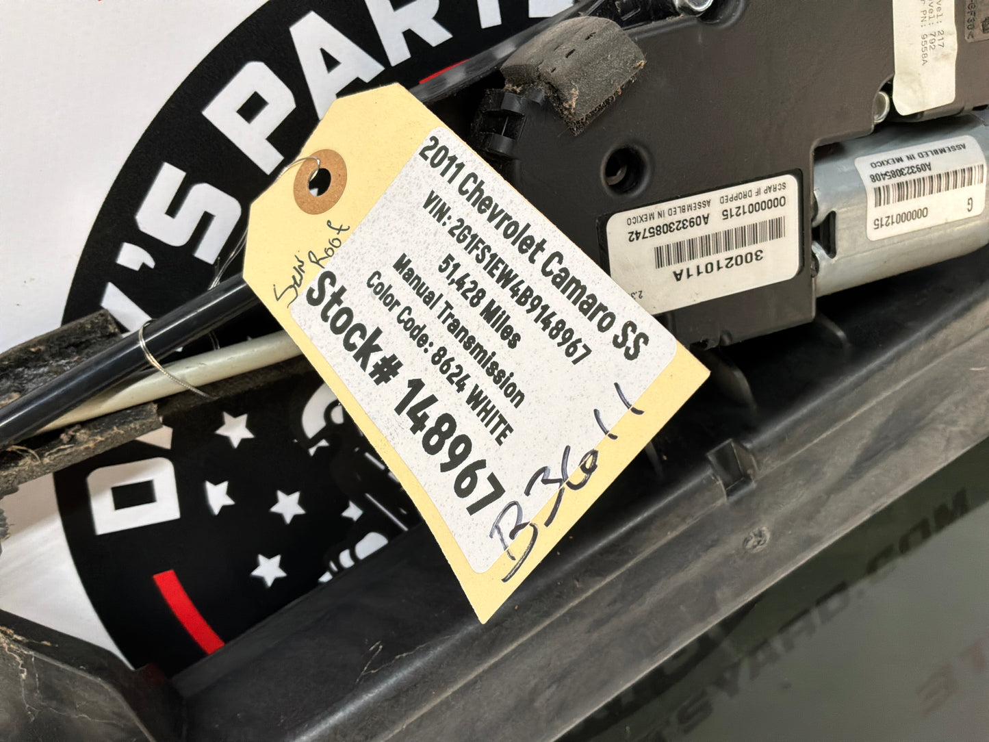 2011 Chevy Camaro SS Sun Moon Roof Sunroof OEM