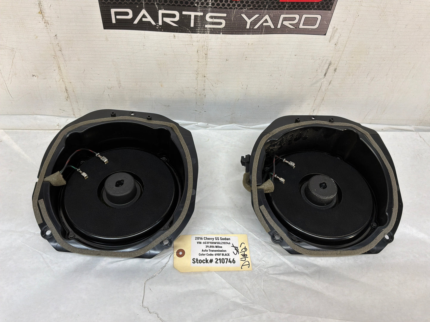 2016 Chevy SS Sedan Bose Package Tray Parcel Shelf Rear Deck Speakers OEM
