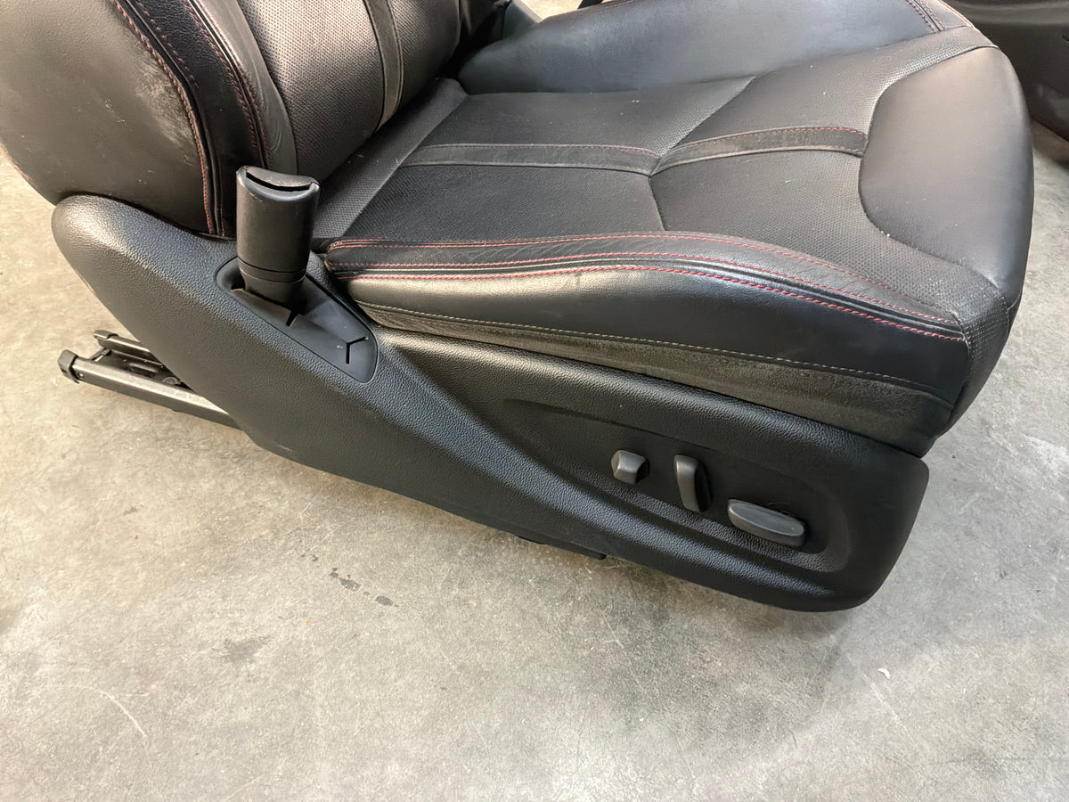 2014 Chevy SS Sedan Seats Fronts and Rears Black Leather Alcantara Suede OEM