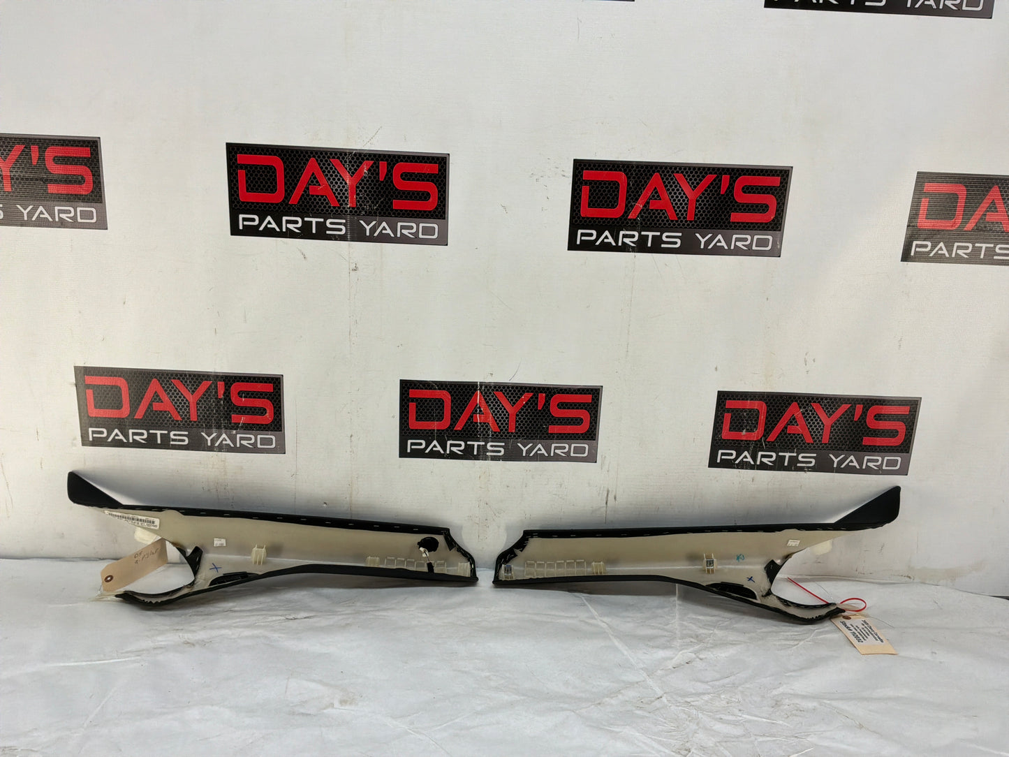 2005 Chevy C6 Corvette RH & LH Interior A Pillar Trim Panels Black OEM - Day's Parts Yard