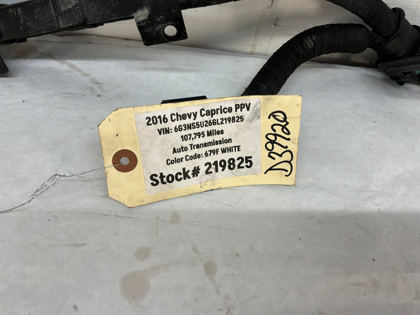 2016 Chevy Caprice PPV Positive Starter Alternator Wire Wiring Harness Cable OEM