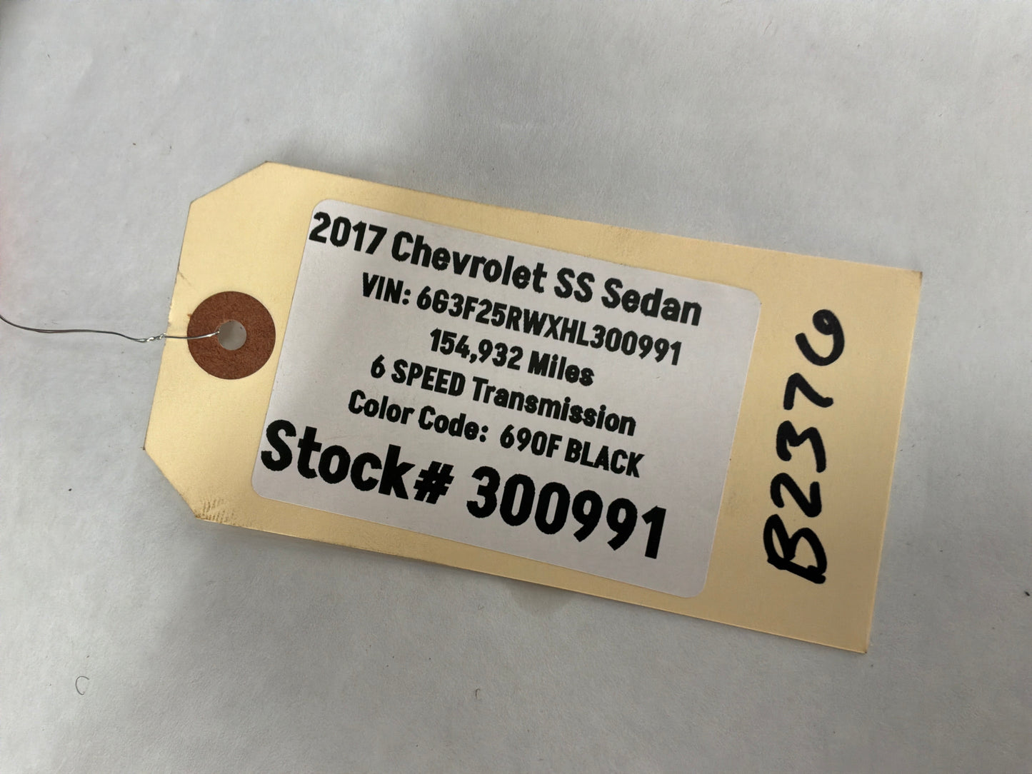 2017 Chevy SS Sedan RH Passenger Rear Interior Door Panel Trim OEM