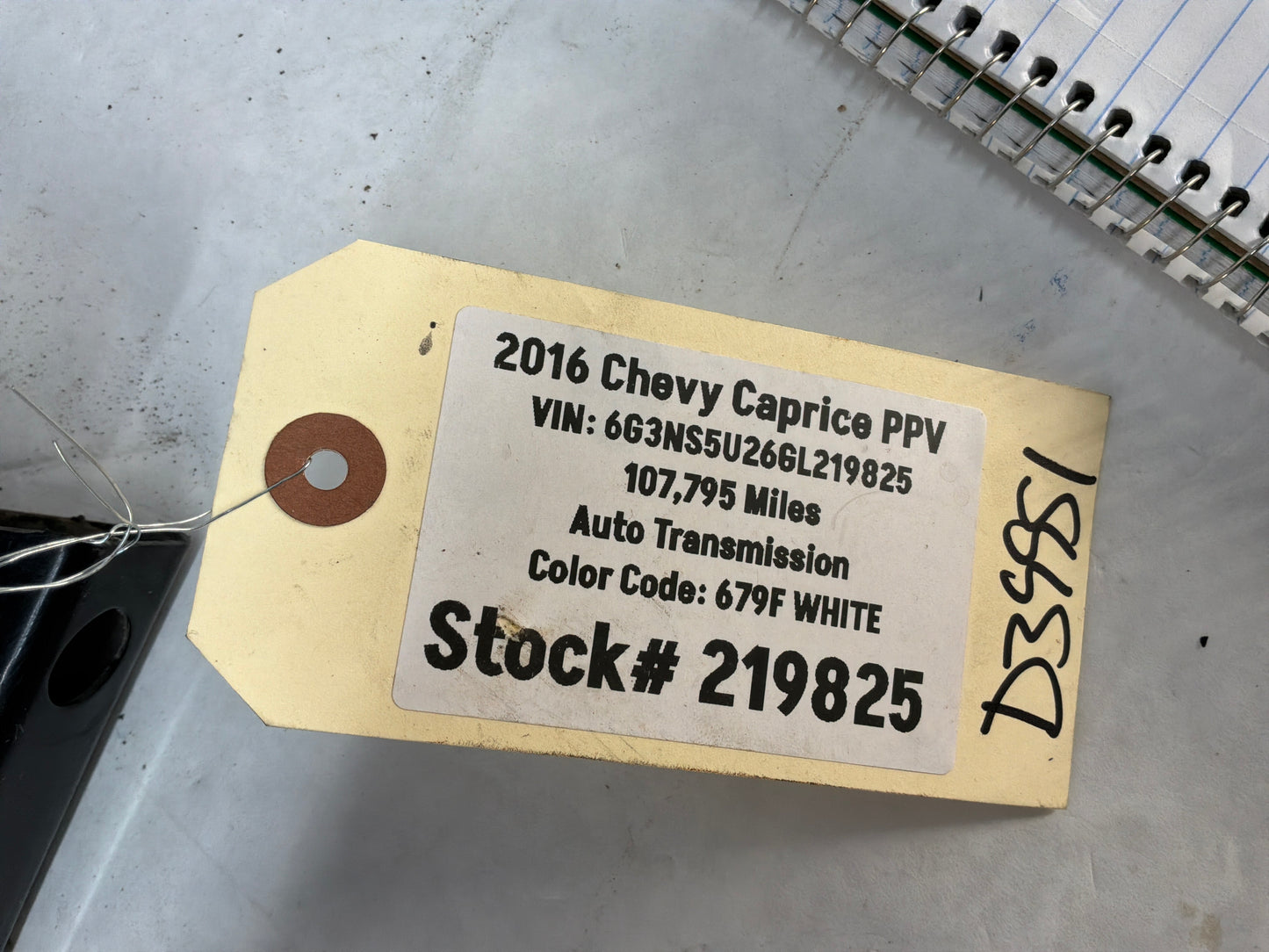2016 Chevy Caprice PPV Front Bumper Fascia Reinforcement Impact Crash Bar OEM