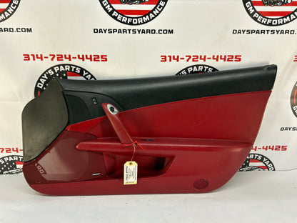 2007 Chevy C6 Corvette Convertible RH Passenger Interior Door Panel Red OEM