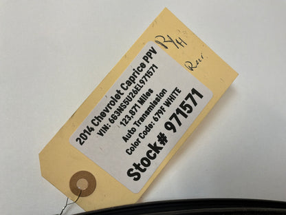 2014 Chevy Caprice PPV RH Passenger Rear Door Weather Strip Rubber Seal OEM