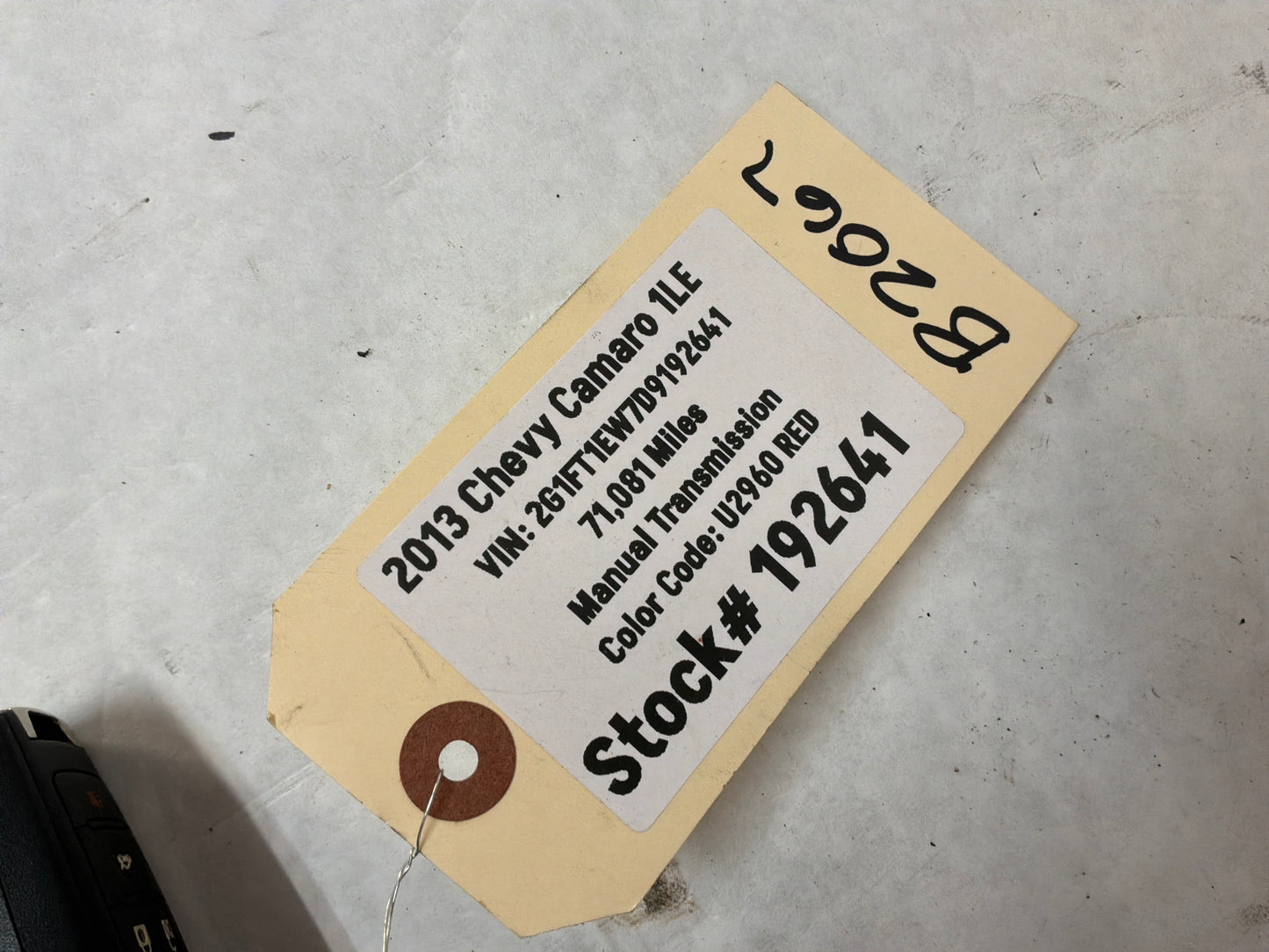 2013 Chevy Camaro 1LE Ignition Assembly w/ Key OEM