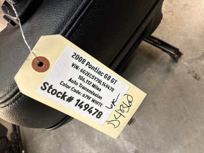 2008 Pontiac G8 GT Seats Fronts and Rear Red and Black Leather OEM