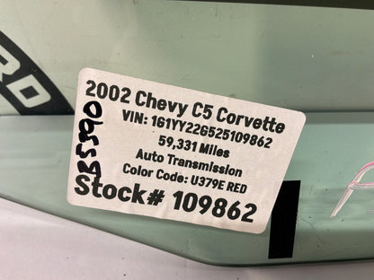 2002 Chevy C5 Corvette RH Passenger Front Door Window Glass OEM