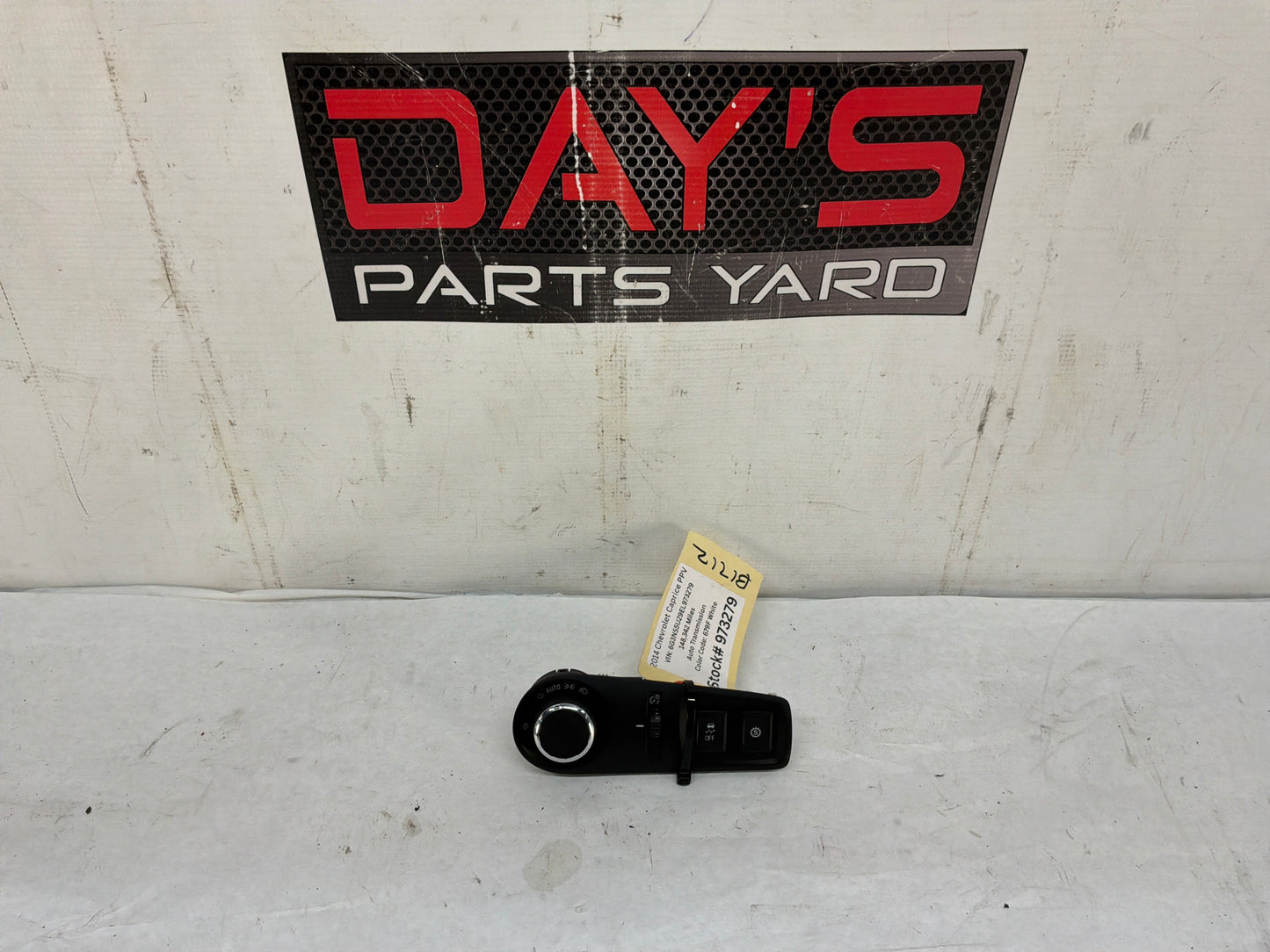 2014 Chevy Caprice PPV Headlight Lamp Light Switch w/ Trim Plate OEM