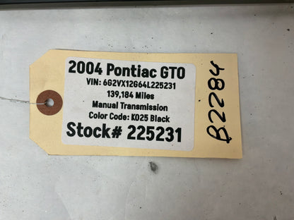 2004 Pontiac GTO Rear Bumper Brackets Guides Set OEM