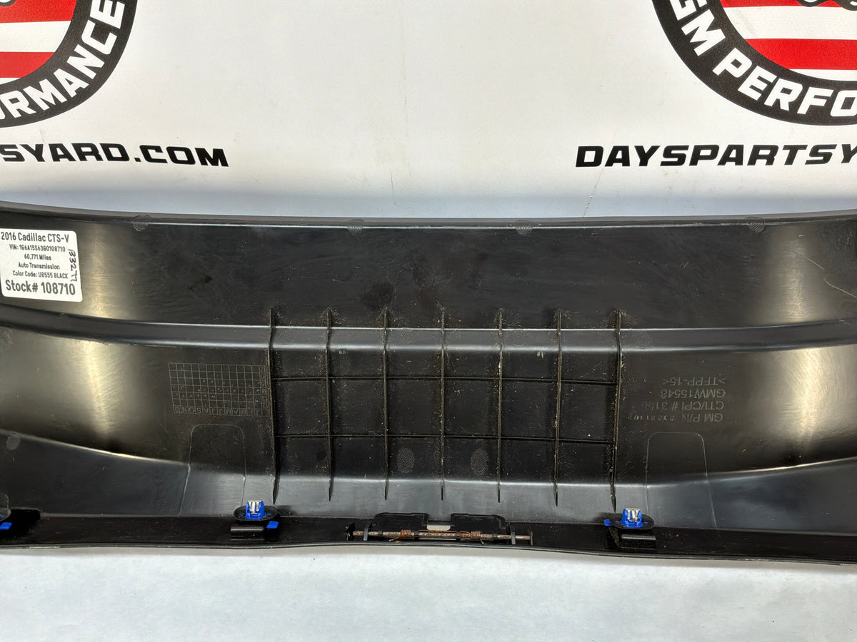 2016 Cadillac CTS-V Rear Trunk Cargo Compartment Sill Plate Trim Panel OEM
