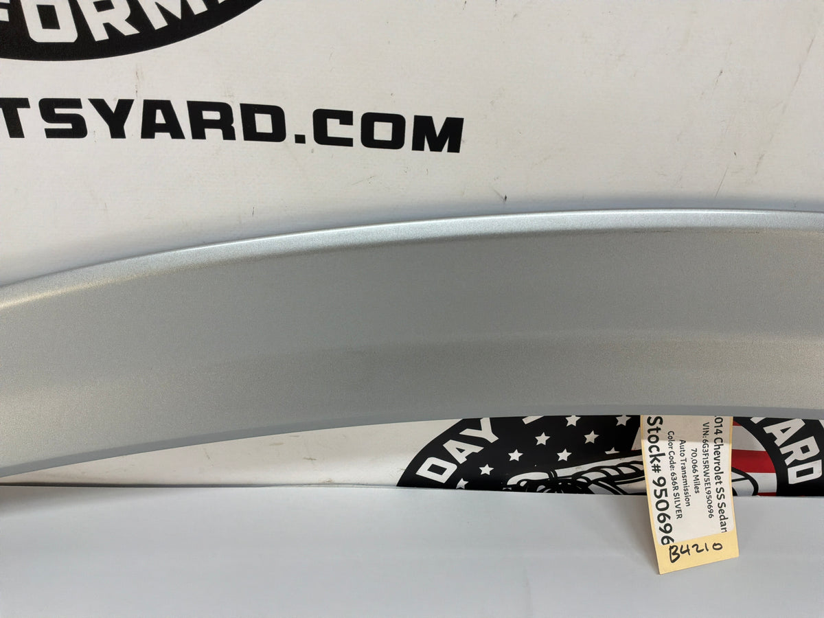 2014 Chevy SS Sedan Trunk Deck Lid Spoiler Wing White OEM