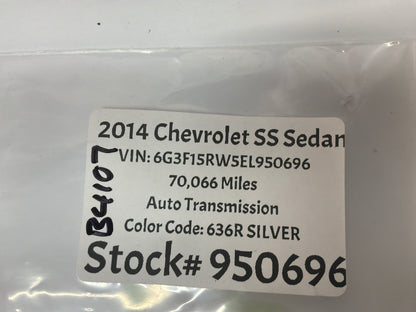 2014 Chevy SS Sedan Windshield Lane Departure Camera Module System OEM