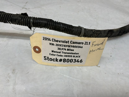 2014 Chevy Camaro ZL1 Engine Bay Head Lamp Light Firewall Wire Wiring Harness OEM