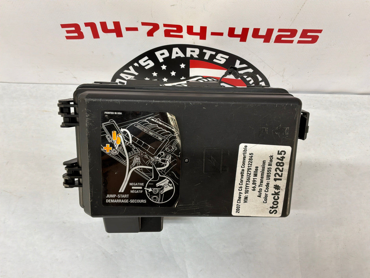 2007 C6 Corvette Convertible Under Hood Fuse Relay Wire Harness Junction Box Block OEM