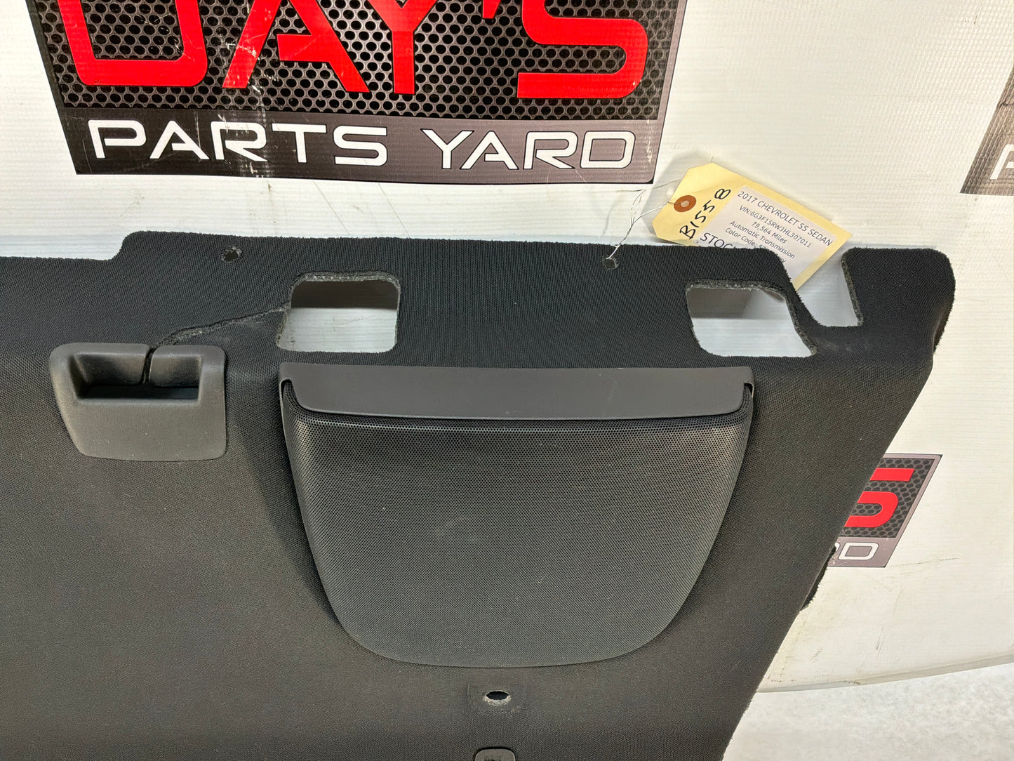 2017 Chevy SS Sedna Rear Interior Package Deck Tray Parcel Shelf Trim Cover OEM