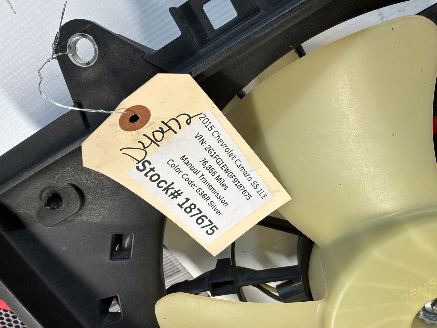 2015 Chevrolet Camaro SS 1LE Radiator fan