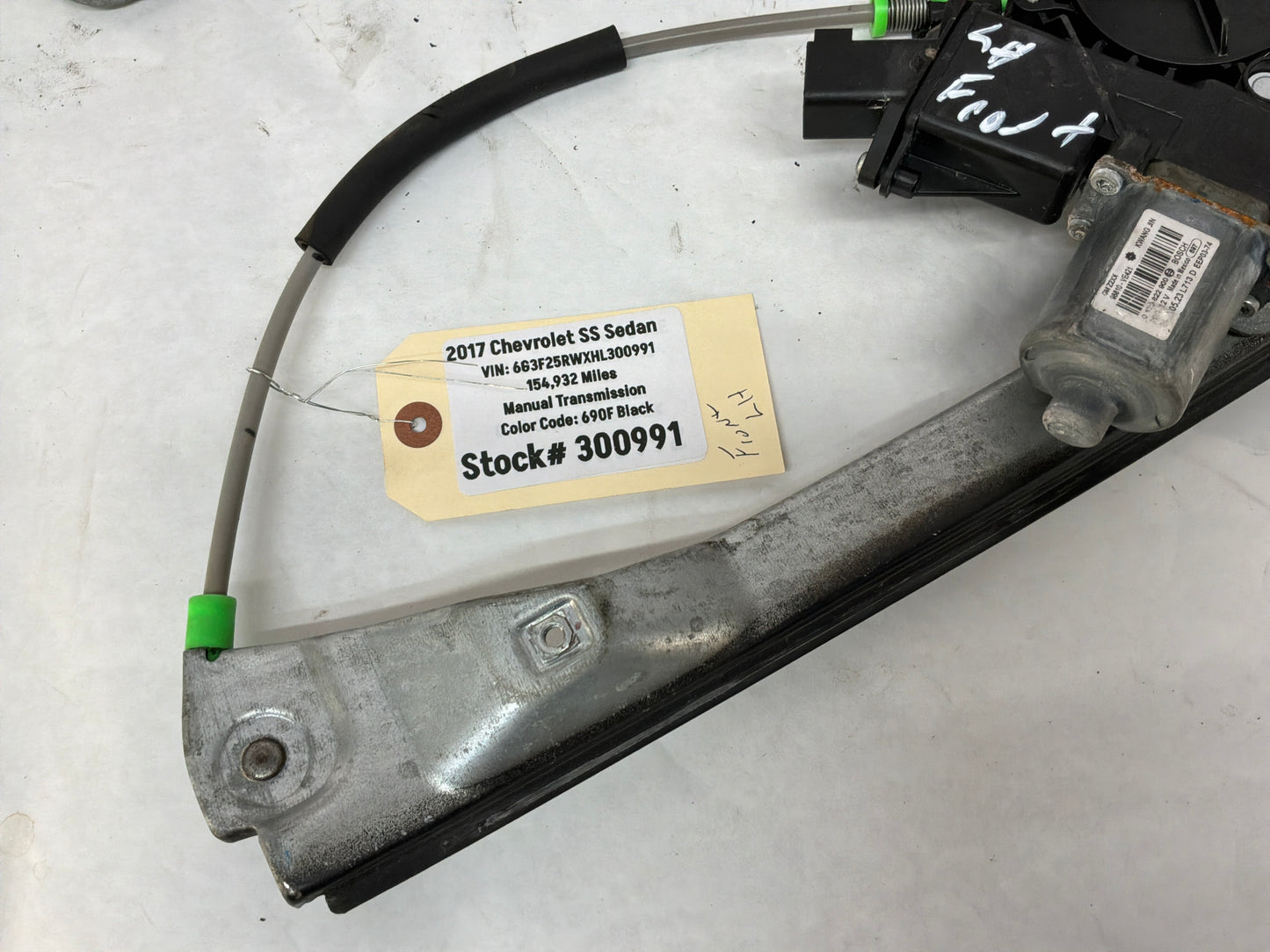 2017 Chevy SS Sedan LH Driver Front Window Regulator Motor OEM
