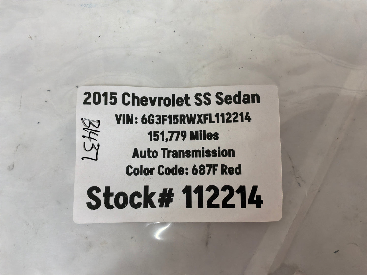 2015 Chevrolet SS Sedan Rearview Mirror Camera Cover Bezel Trim Molding OEM