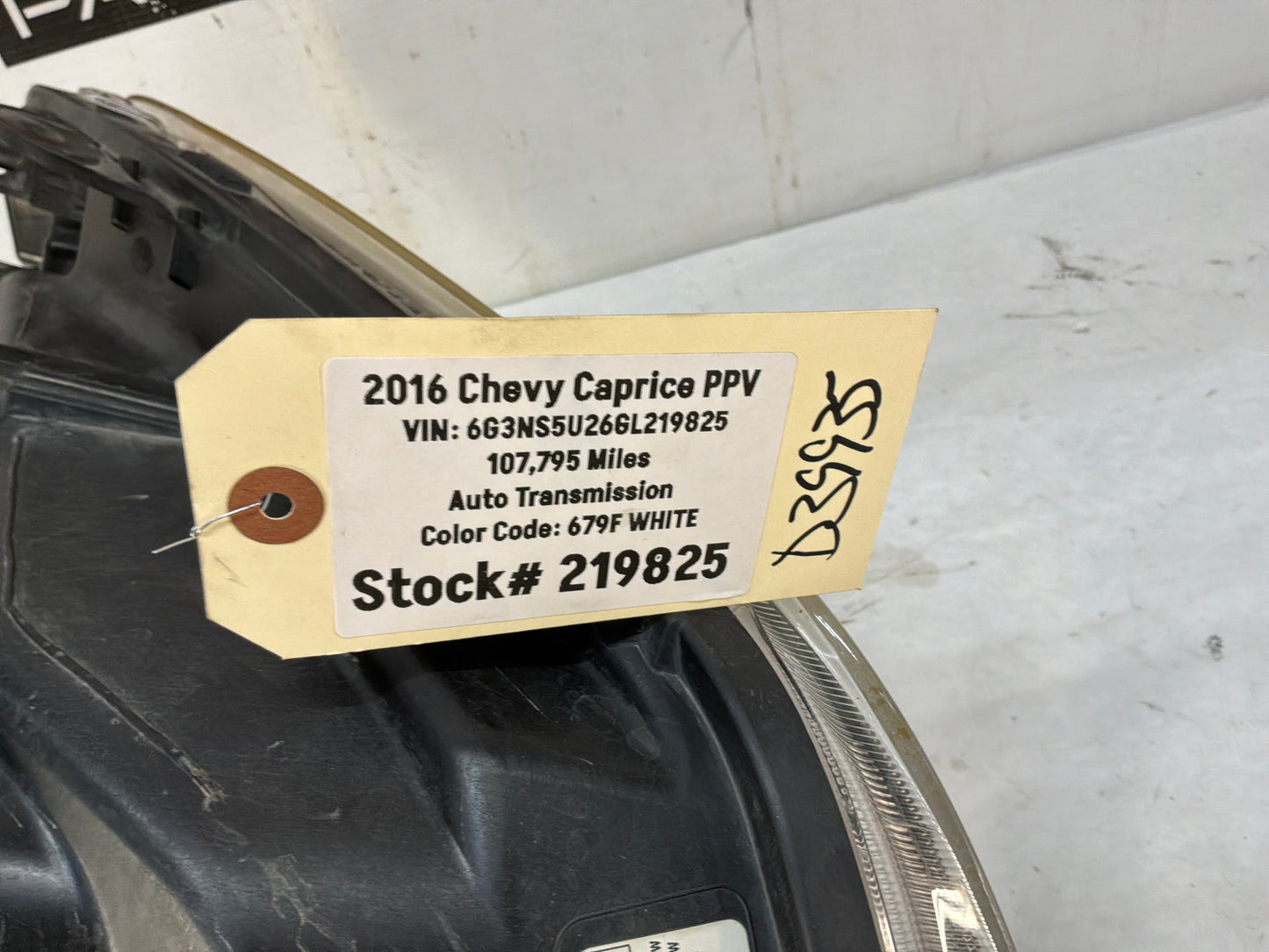 2016 Chevy Caprice PPV LH Driver Head Light Headlight Lamp OEM