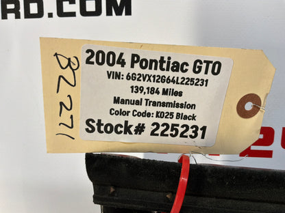 2004 Pontiac GTO RH Passenger Front Interior Door Panel Red OEM