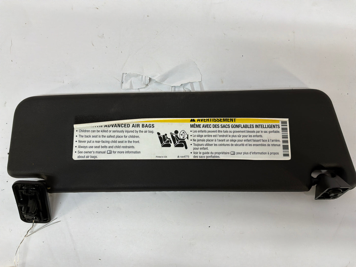 2015 Chevy Camaro SS 1LE RH & LH Sunvisors Sun Visors Shades w/ Clips Black OEM
