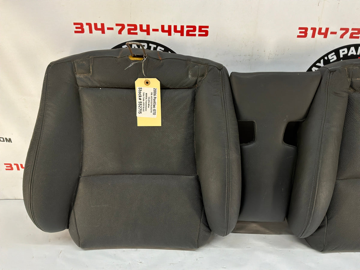 2006 Pontiac GTO Seats Front and Rears Black Leather OEM