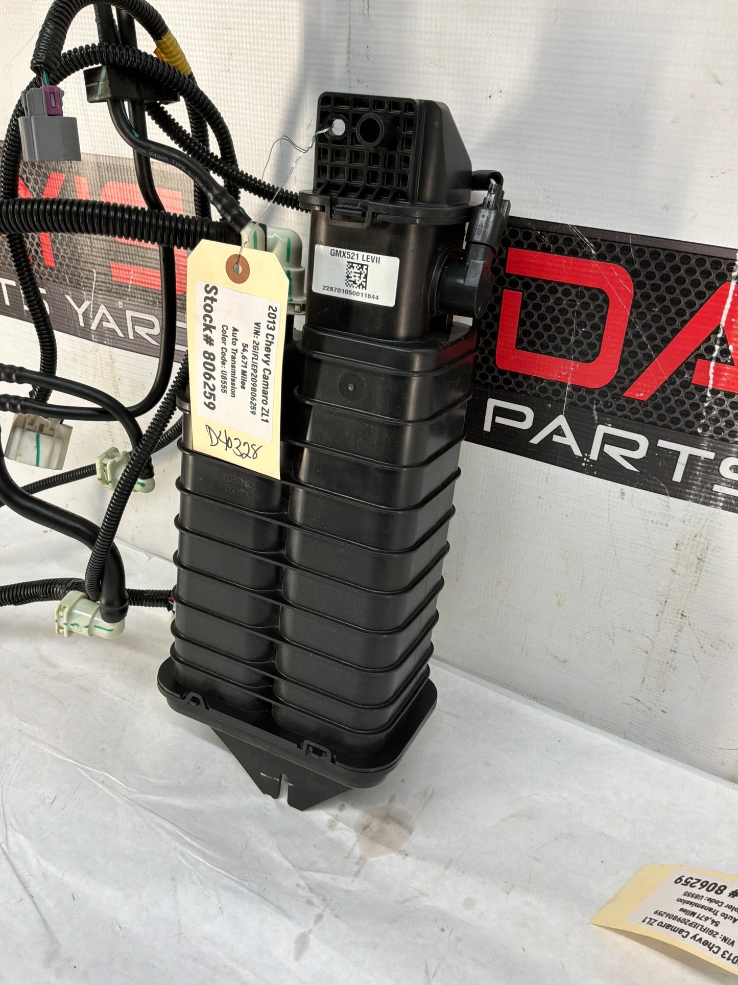 2013 Chevy Camaro ZL1 Charcoal Canister Evap Lines Hoses Tubes Fuel Tank Wire Wiring Harness
