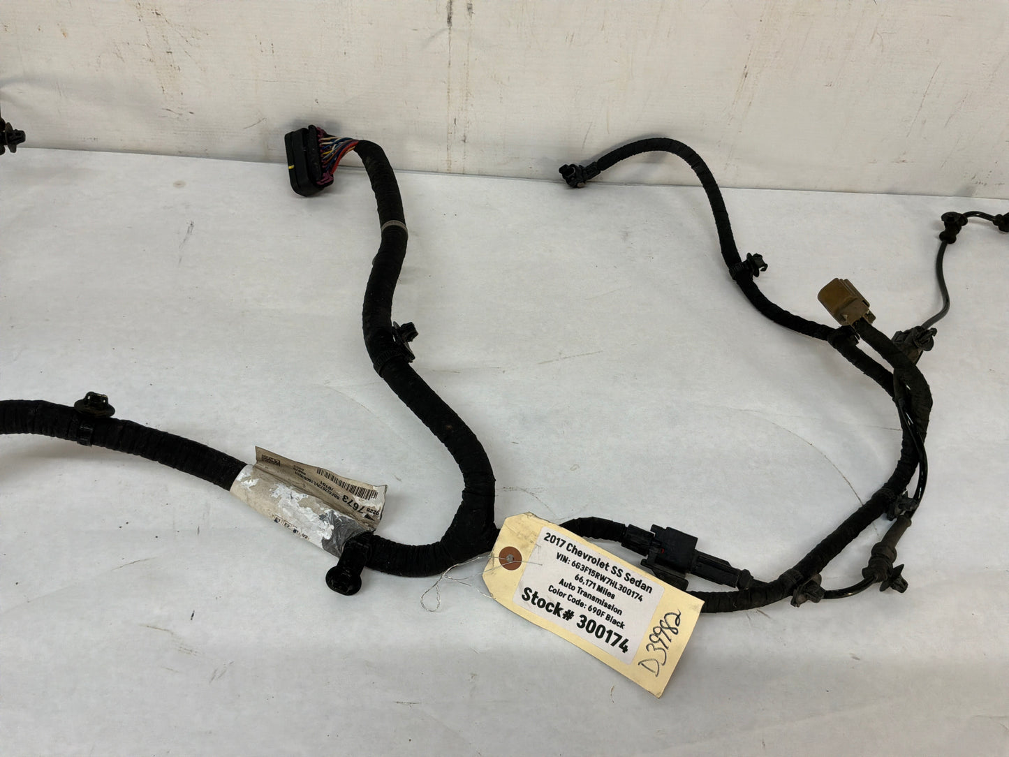 2017 Chevy SS Sedan Rear Cradle Subframe Wire Wiring Harness OEM