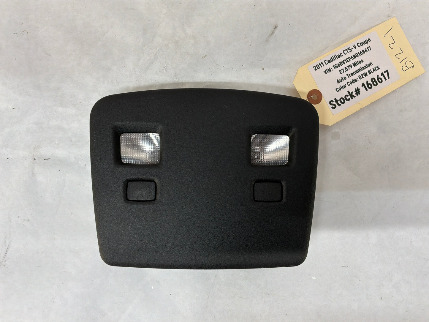 2011 Cadillac CTS-V Coupe Over Head Overhead Rear Console Reading Dome Light OEM