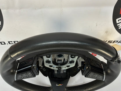 2009 Cadillac CTS-V Steering Wheel Black Leather OEM