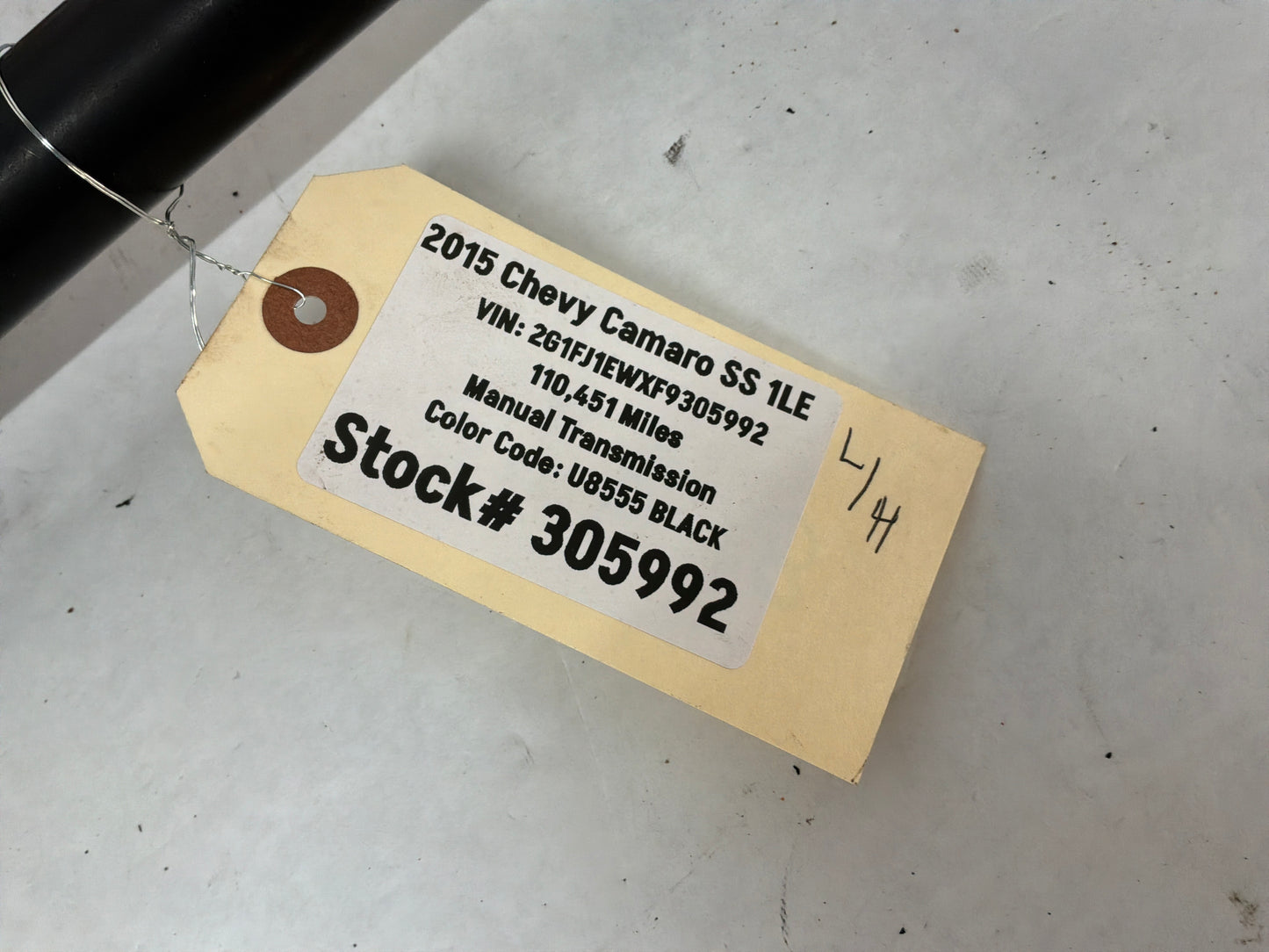 2015 Chevy Camaro SS 1LE LH Driver CV Axle Half Shaft OEM
