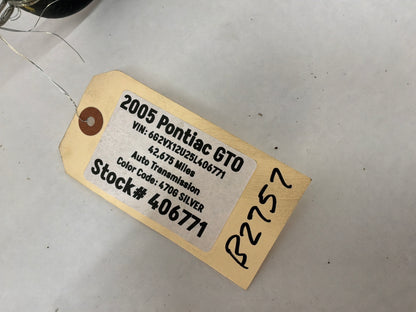 2005 Pontiac GTO Brake Booster Line Hose Tube OEM