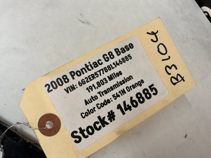 2008 Pontiac G8 Base Transmission Tunnel Rear Underbody Bracket Frame Brace OEM