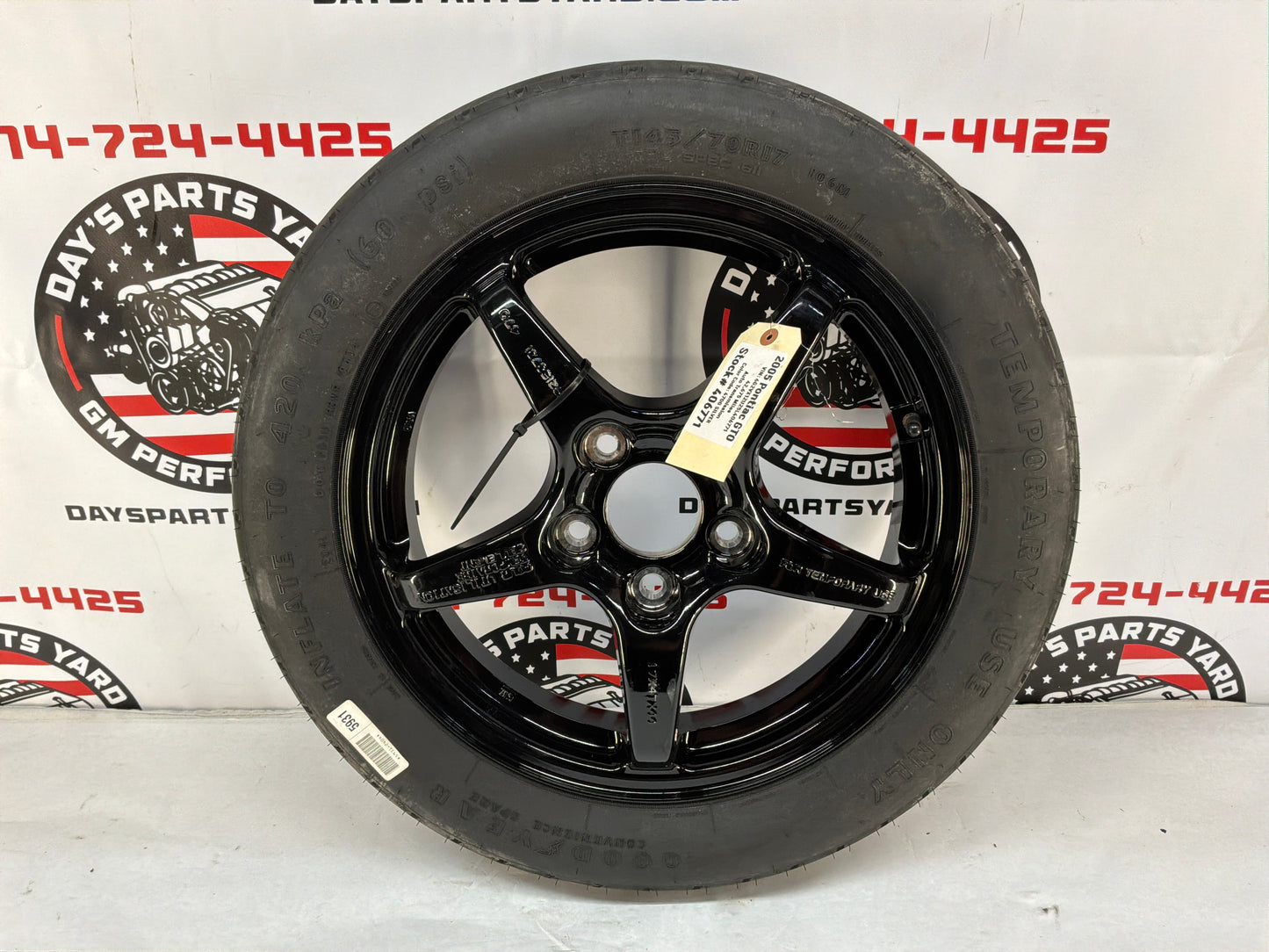 2005 Pontiac GTO Compact Spare Wheel & Tire 17x4 OEM