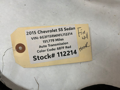 2015 Chevy SS Sedan Fire Wall Engine Bay Front Chassis Wire Wiring Harness OEM