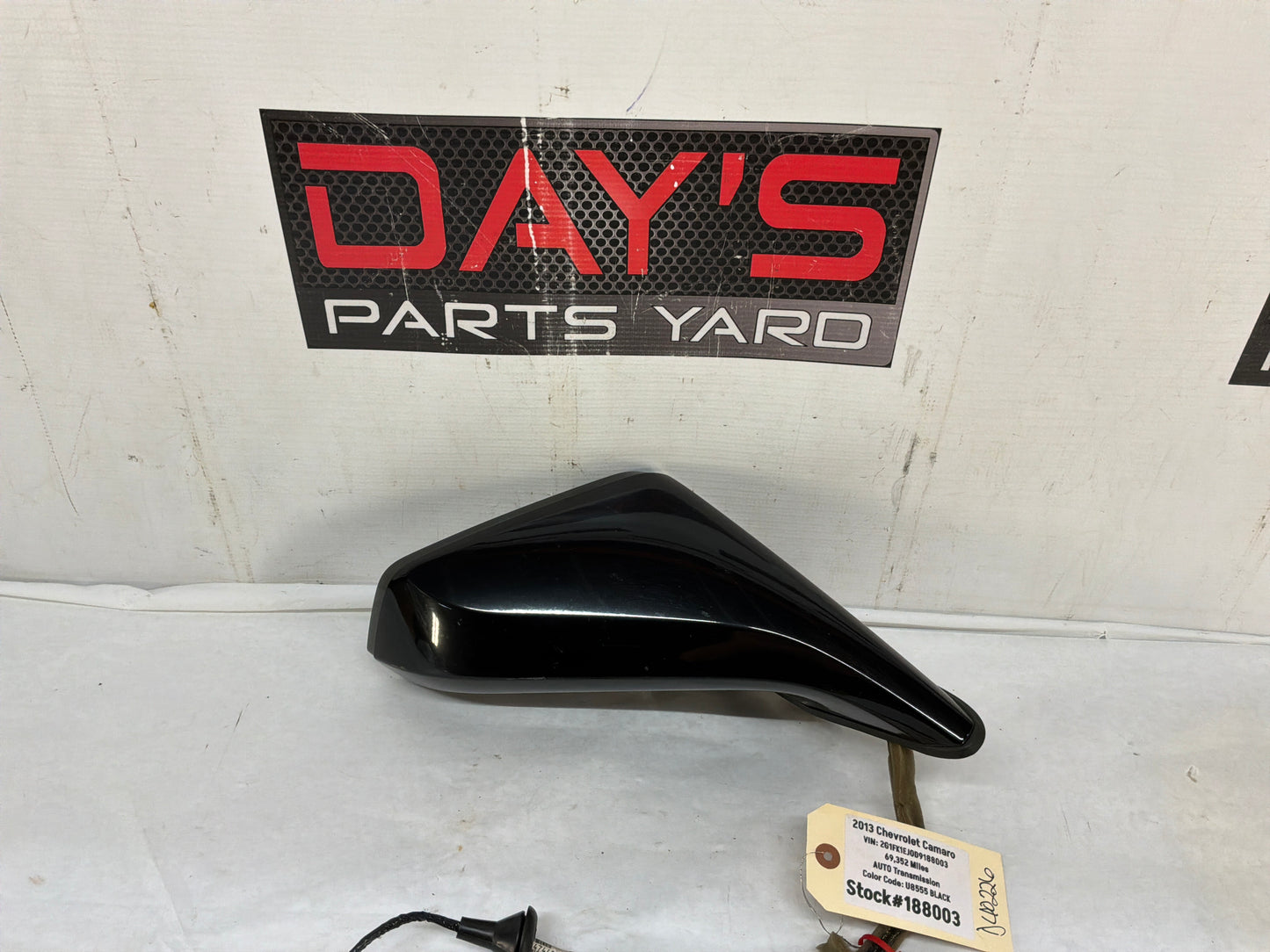 2013 Chevy Camaro RH Passenger Exterior Out Side Mirror Black OEM