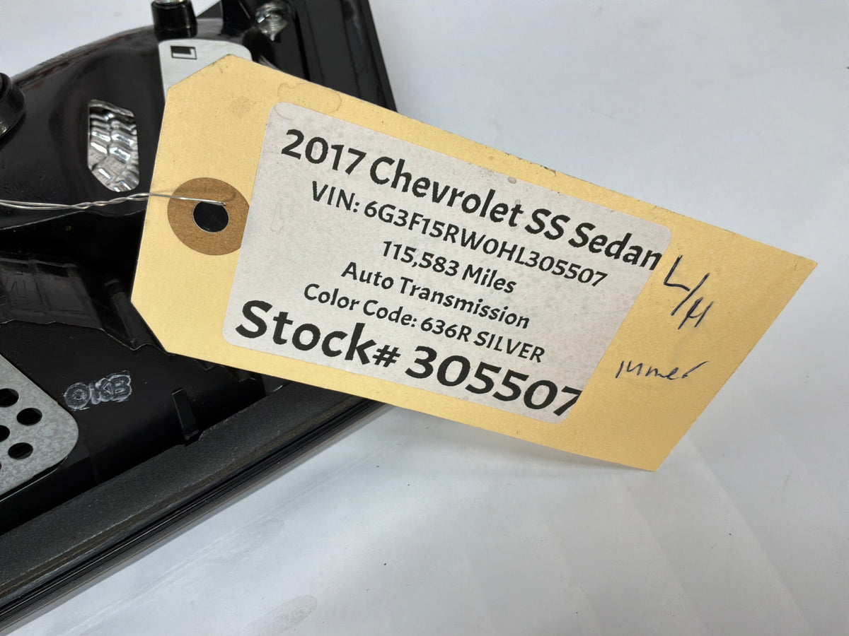 2017 Chevy SS Sedan LH Driver Inner Tail Light Taillight Lamp OEM