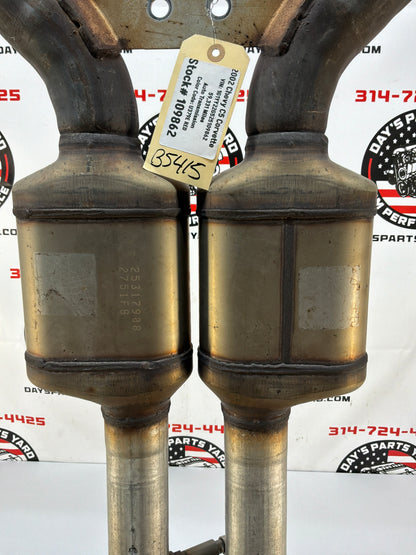 2002 Chevy C5 Corvette Factory OEM Exhaust Mid H Pipe w/ Catalytic Converters