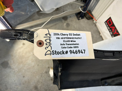 2014 Chevy SS Sedan Rear Bumper Cover Black  OEM - Day's Parts Yard