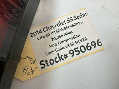 2014 Chevy SS Sedan RH Passenger Inner Tail Light Taillight Lamp OEM