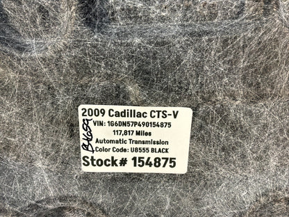 2009 Cadillac CTS-V Trunk Cargo Compartment Spare Tire Floor Cover Panel OEM
