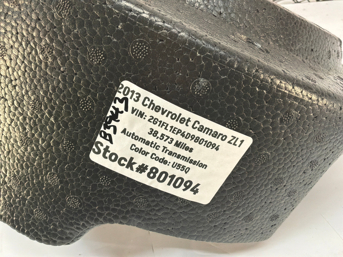 2013 Chevy Camaro ZL1 Spare Tire Sealant Container Foam OEM