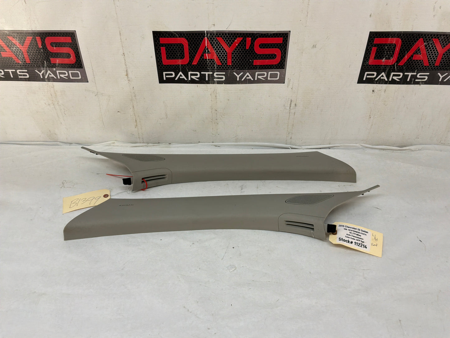 2015 Chevy SS Sedan RH & LH Interior A Pillar Windshield Trim Panel Moldings OEM